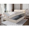 CEVANO krémszínű ágyneműtartós boxspring ágy 160x200