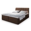 CEVANO barna boxspring ágy 160x200 magas háttámlával