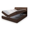 CEVANO barna ágyneműtartós boxspring ágy 180x200