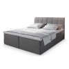 CEVANO szürke boxspring ágy 180x200 magas háttámlával