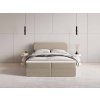 ARMELIN bézs boxspring ágy 140x200 lábakkal