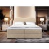 Fluvia N krémszínű buklé szövettel kárpitozott boxspring ágy 160x200