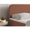 ARMELIN téglavörös boxspring ágy 180x200 magas háttámlával