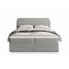 ARMELIN világosszürke boxspring ágy 180x200 buklé szövettel kárpitozva