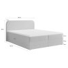 ARMELIN világösszürke boxspring ágy 160x200 méretei