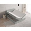 ARMELIN világosszürke boxspring ágy 140x200 Bonell rugós matracokkal