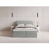ARMELIN világosszürke boxspring ágy 140x200 steppelt háttámlával