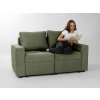 Ella Mini zöld ágyazható kanapé ágyneműtartóval