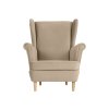 BJORN bézs modern kárpitozott füles fotel