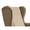 BJORN bézs kárpitozott füles fotel kényelmes háttámlával
