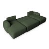 SAVONA U alakú zöld ágyazható sarok ülőgarnitúra