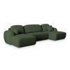 SAVONA U alakú zöld sarok ülőgarnitúra