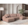 SAVONA U alakú rózsaszín sarok ülőgarnitúra a nappaliba