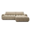 PASSO L alakú bézs ágyneműtartós sarok ülőgarnitúra