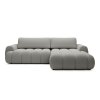 PASSO L alakú szürke ágyneműtartós sarok ülőgarnitúra