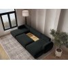 SAVONA K fekete ágyneműtartós sarokkanapé