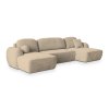 SAVONA K krémszínű U alakú sarokkanapé