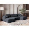 SAVONA K sötétszürke nagy méretű U alakú sarok ülőgarnitúra