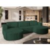 VEZZO P sötétzöld U alakú sarok ülőgarnitúra a nappaliba