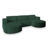 VEZZO P kihúzható U alakú ülőgarnitúra - sötétzöld