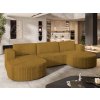 VEZZO P mustársárga U alakú sarok ülőgarnitúra a nappaliba