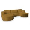 VEZZO P kihúzható U alakú ülőgarnitúra - mustársárga