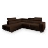 NOLA csokibarna L alakú sarok ülőgarnitúra
