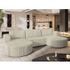 VEZZO P krémszínű U alakú sarok ülőgarnitúra a nappaliba