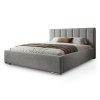 LOIS sötétszürke kárpitozott franciaágy 160x200