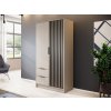 Nelly 2D kasmír kétajtós gardróbszekrény lamellákkal