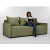 APULIA olivazöld háromszemélyes kanapéágy