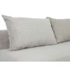 ANDER bézs vendégággyá alakítható kanapé díszpárnákkal
