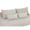 ANDER bézs ágyazható kanapé díszpárnákkal
