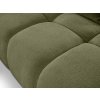 SOHO ágyazható olivazöld L alakú sarokkanapé steppeléssel
