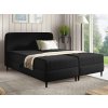 Fekete boxspring ágy tárolóhellyel Fubu