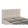 MARILLA kárpitozott bézs franciaágy 160x200 felnyitható ágyráccsal
