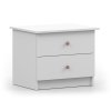 OLAFI fehér kétfiókos éjjeliszekrény