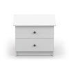 OLAFI fehér éjjeliszekrény fiókokkal