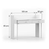 OLAFI fehér fésülködő asztal méretei