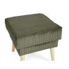 DORY olivazöld kordbársony szövettel kárpitozott puff