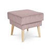 DORY rózsaszín lábtartó tömör fa lábakkal
