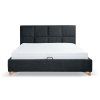 Fekete színű, tárolóhelyes franciaágy