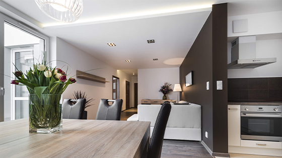 Cum să separi bucătăria de living?