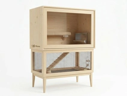 Coteț de interior de lux pentru un singur pui