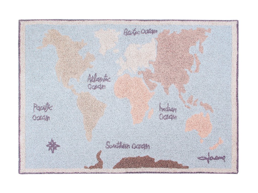 Pralen tepih Vintage Map 140x200