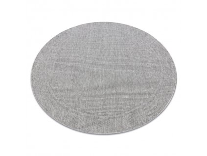 Siva okrogla preproga Timo
