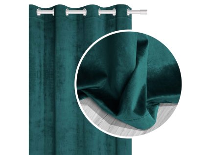 Velurjeva zavesa Velvet smaragdna 140x250