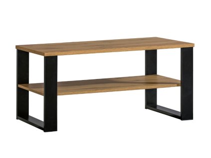 Konferenčna miza Lamelo - hrast wotan/črna