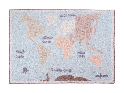 Pralen tepih Vintage Map 140x200