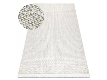 Bela pravokotna preproga Romby